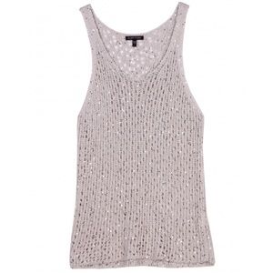 Eileen Fisher Sequin Chainmail Mesh Tank L